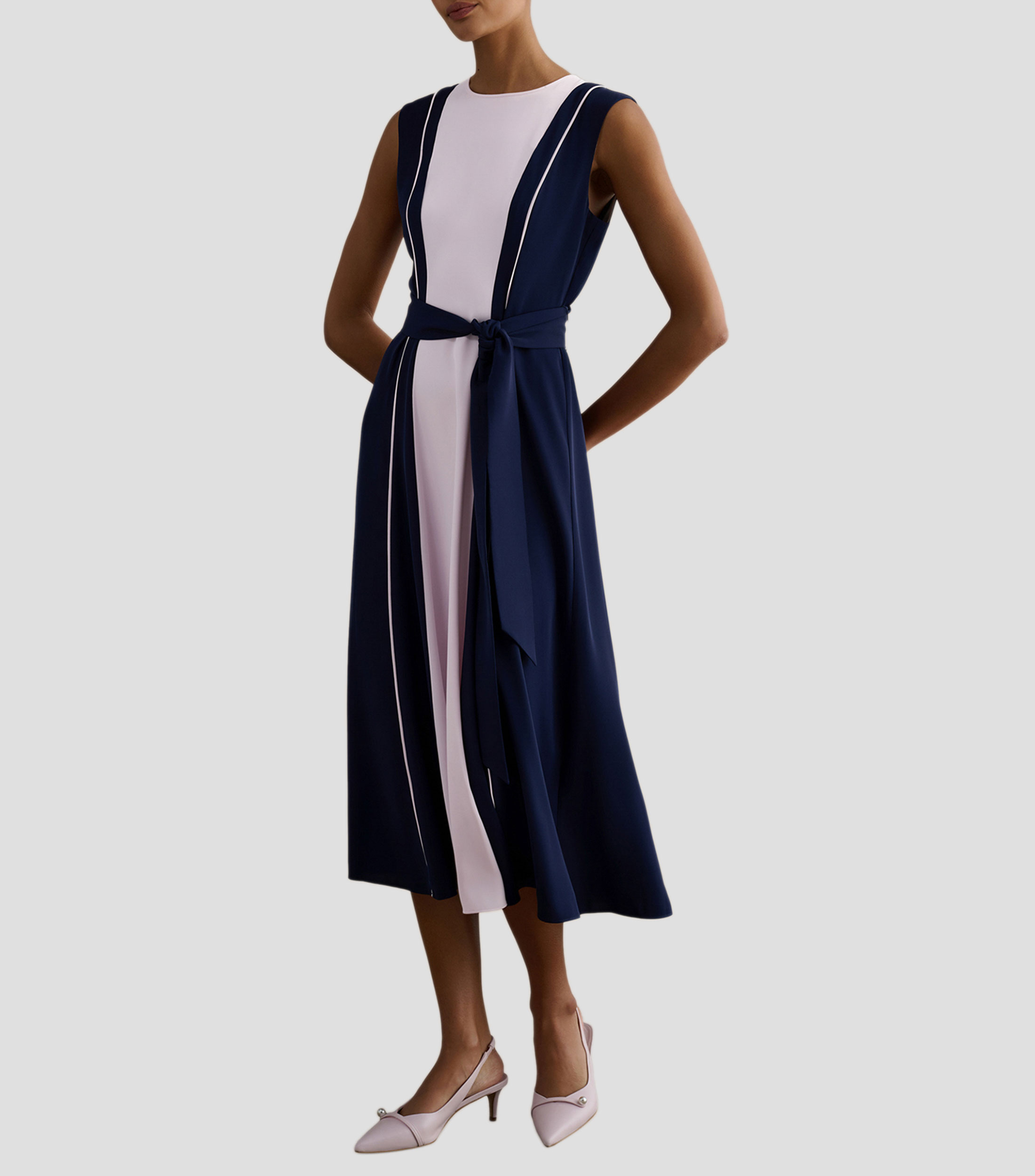 Vestido midi liso Louise Mujer
